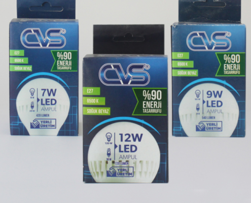 CVS marka 7 watt, 9 watt ve 12 watt led ampul toptan satışı.